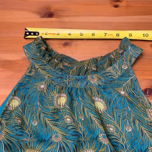 Liberty of London fully lined top with rich  Peacock feathers - Picture 8 of 11